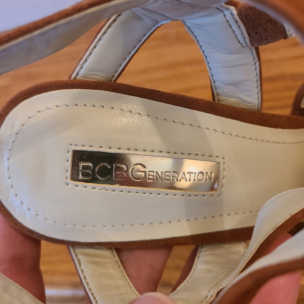 NWOT/NWOB BCBGeneration Morgan Strappy Heel In Carmel Sz 8 - Picture 9 of 10